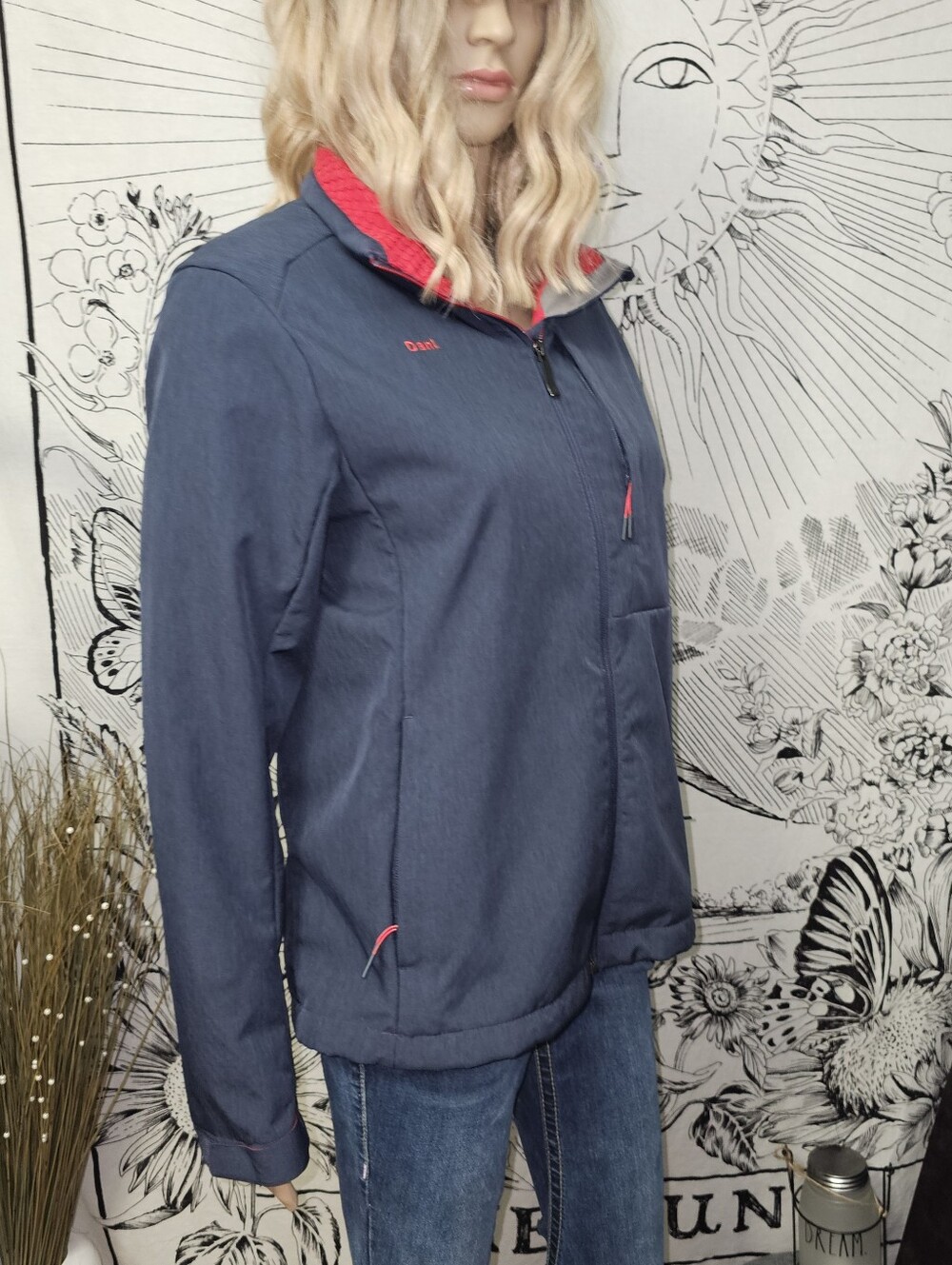 Chick Fil A Blue Team Style Oobe Employee Jacket Adult Medium Uniform Softshell